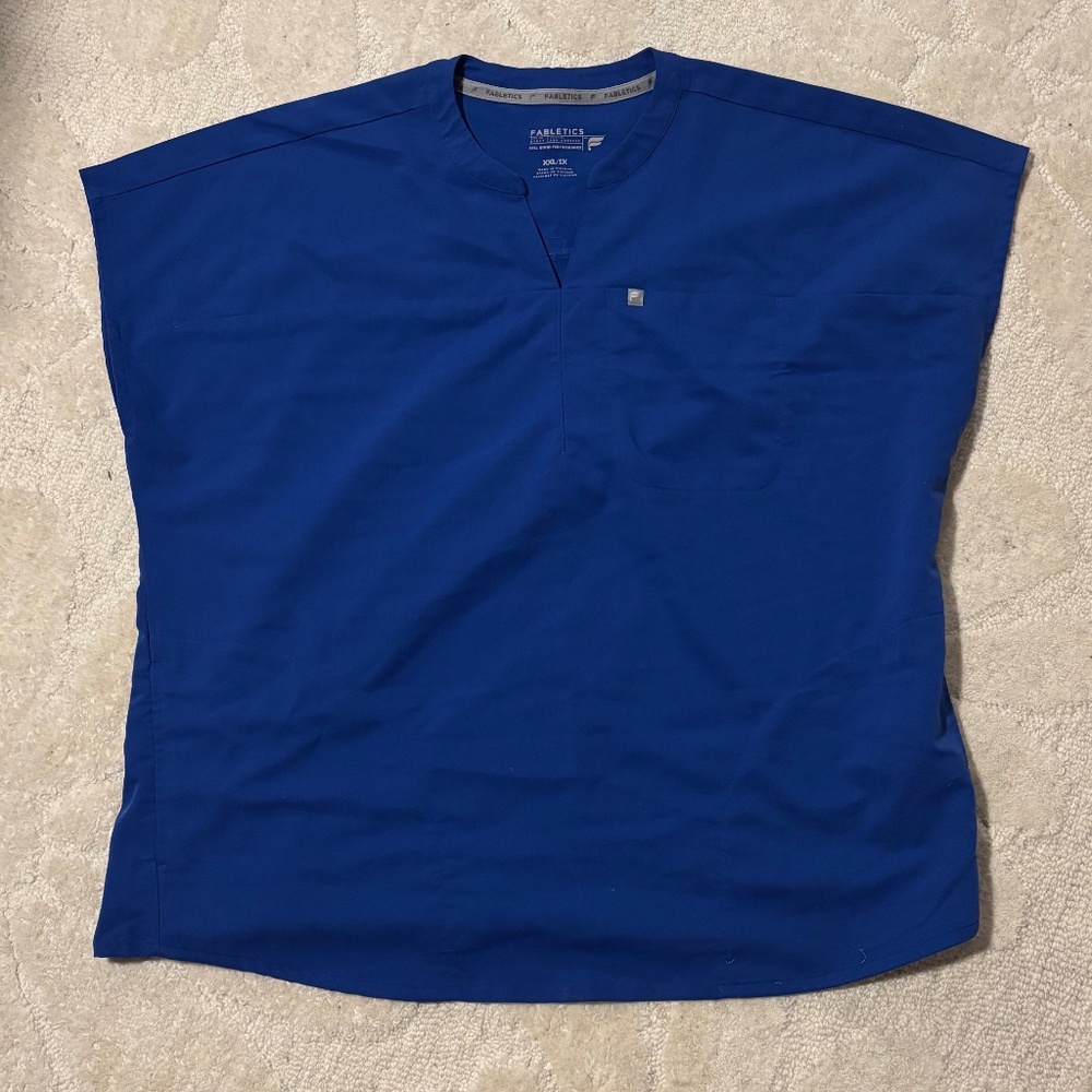 Fabletics Evolve Scrub Top Royal Blue Size XXL
